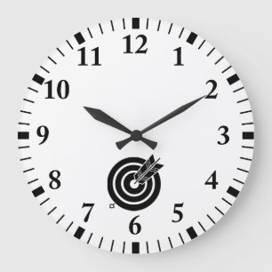 Reloj Redondo Grande La flecha golpeó un objetivo circular