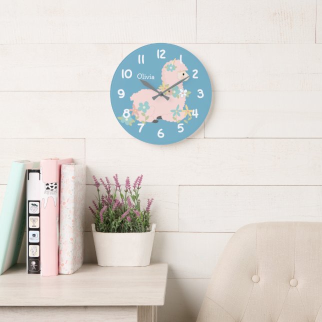Reloj Redondo Grande La guardería de la llamada del bebé (Sala de lectura)