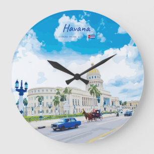 Reloj Redondo Grande La Habana, Cuba - Alma Clásica Vintage
