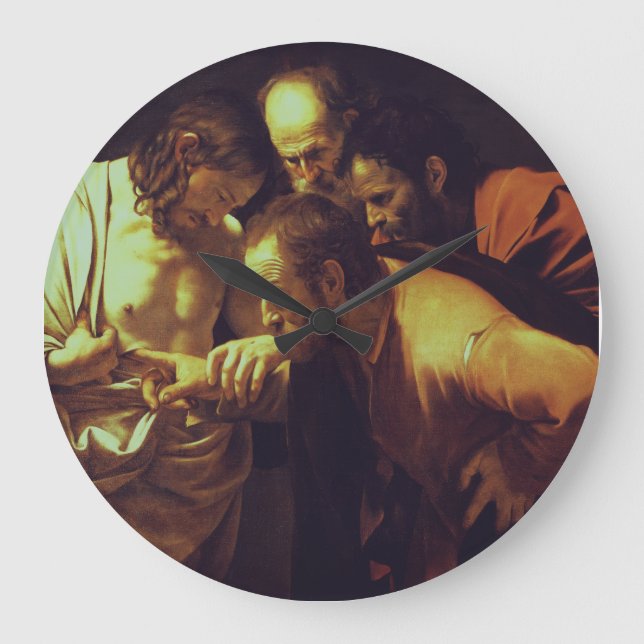 Reloj Redondo Grande La incredulidad de Santo Tomás por Caravaggio (Anverso)