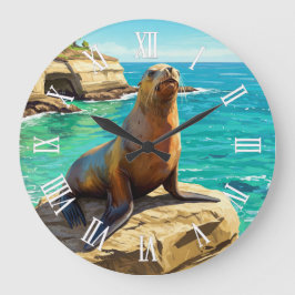 Reloj Redondo Grande La Jolla León Marino California Viaje