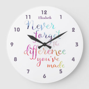 Reloj Redondo Grande La jubilación nunca olvida la diferencia que hicis