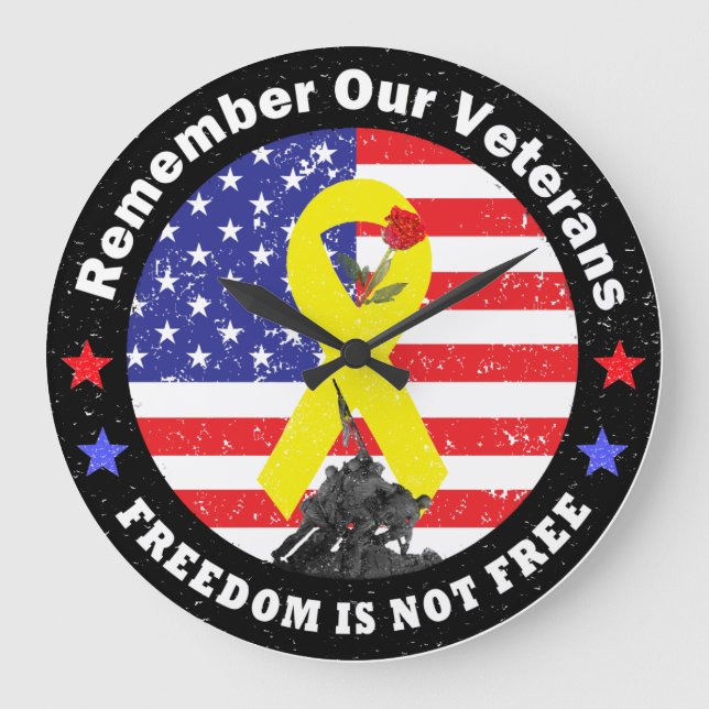 RELOJ REDONDO GRANDE LA LIBERTAD NO ES GRATUITA (Anverso)