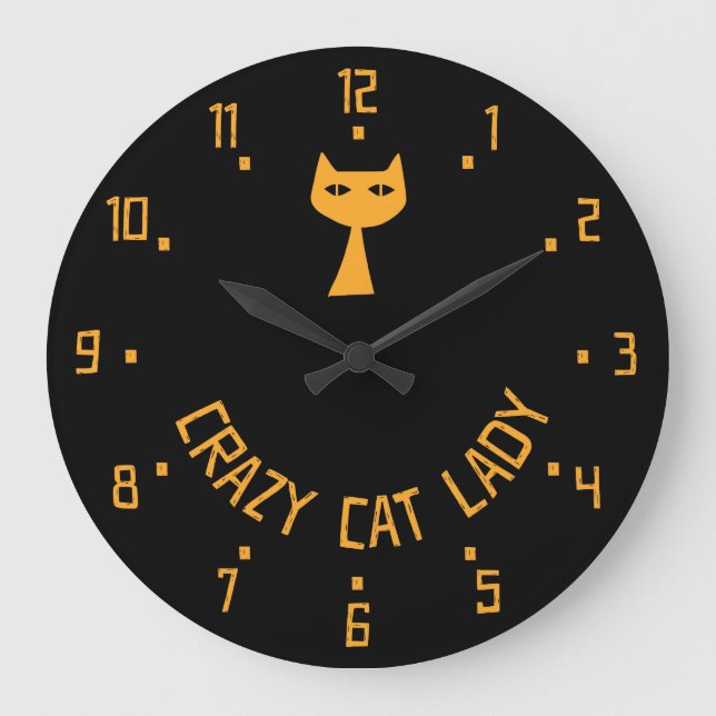 Reloj Redondo Grande La loca dama del gato (Anverso)