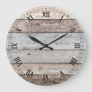 Reloj Redondo Grande La madera recuperada parece moda