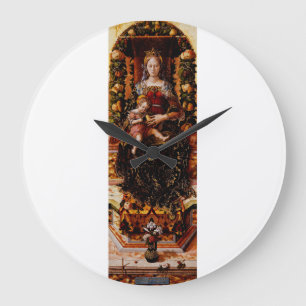 Reloj Redondo Grande La Madonna della Candeletta Carlo Crivelli Arte