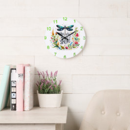 Reloj Redondo Grande La magia de la primavera floral