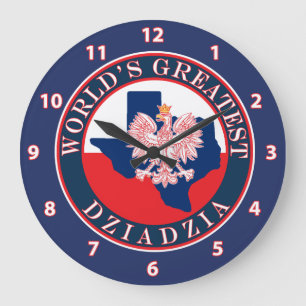 Reloj Redondo Grande La mejor Dziadzia del mundo