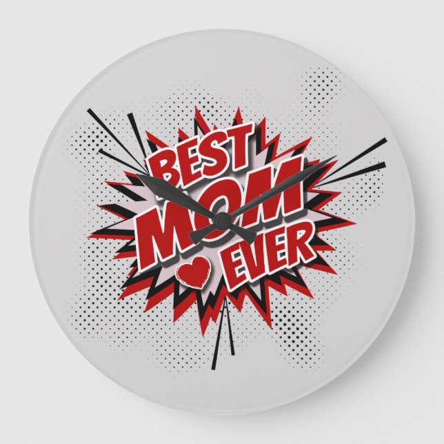 Reloj Redondo Grande La mejor mamá de todos los tiempos (Anverso)