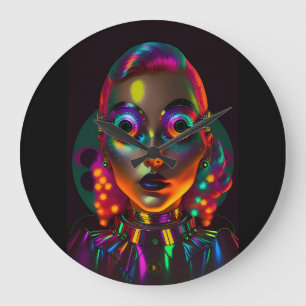 Reloj Redondo Grande La Mujer Eléctrica