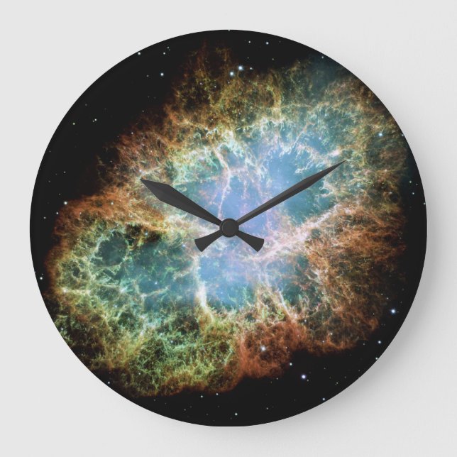 Reloj Redondo Grande La nebulosa de cangrejo (Anverso)