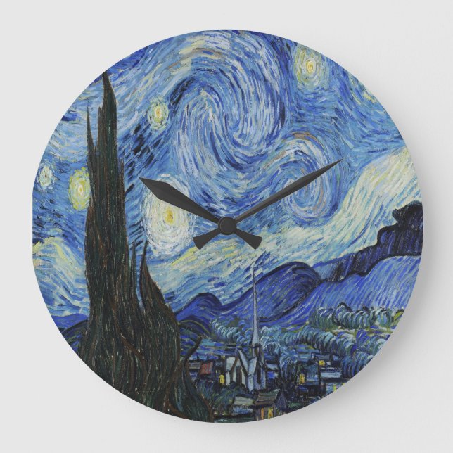 Reloj Redondo Grande La noche estrellada de Vincent Van Gogh (Anverso)