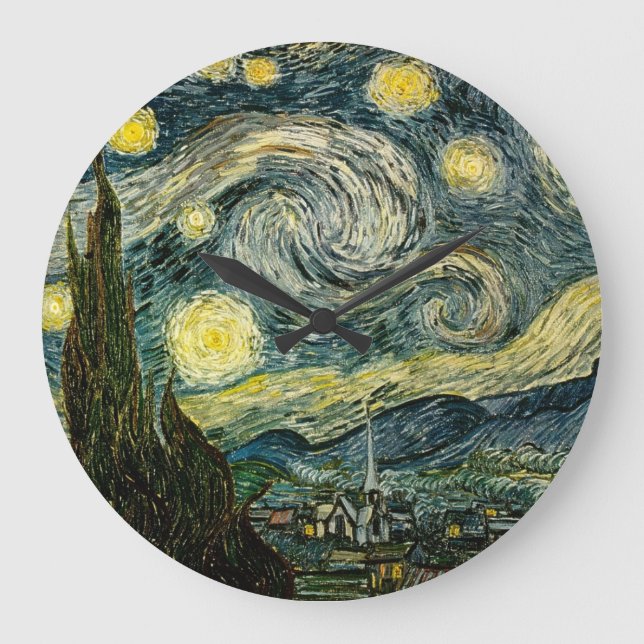 Reloj Redondo Grande La noche estrellada de Vincent van Gogh (1889) (Anverso)