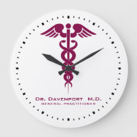 La oficina del médico rojo simple del caduceo