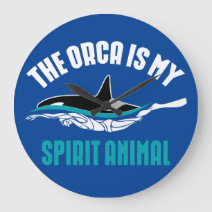Reloj Redondo Grande La Orca es mi animal espiritual 