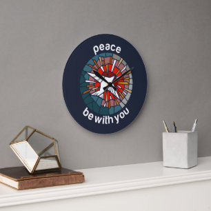Reloj Redondo Grande La paz esté contigo