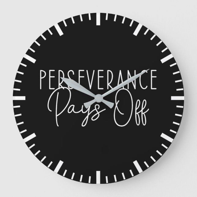 Reloj Redondo Grande La perseverancia se paga - Gimnasio, rizo, éxito (Anverso)
