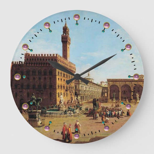 Reloj Redondo Grande La Piazza della Signoria en Florencia (Anverso)