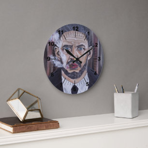 Reloj Redondo Grande La pintura de The Mobster por Alfred Fox