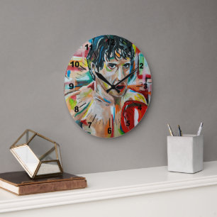 Reloj Redondo Grande La pintura del boxeador de Alfred Fox