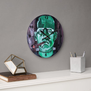 Reloj Redondo Grande La pintura del monstruo de Alfred Fox