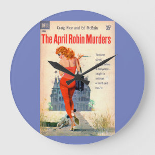 Reloj Redondo Grande La portada de la novela Robin Murders de abril