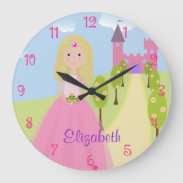 Reloj Redondo Grande La princesa dorada personalizada