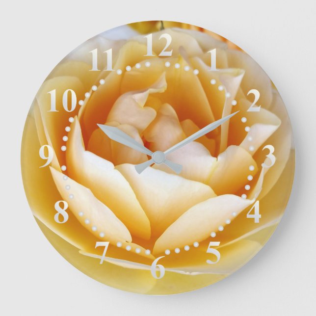 Reloj Redondo Grande La rosa amarilla (Anverso)