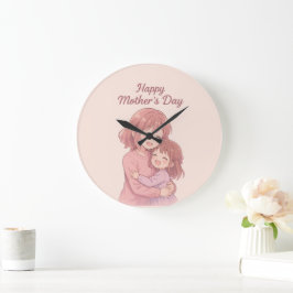 Reloj Redondo Grande La tarjeta de color favorita de mamá para el día d