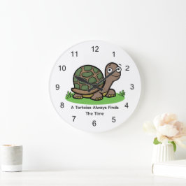 Reloj Redondo Grande La Tortuga Cuta Siempre Encuentra El Tiempo