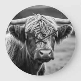 Reloj Redondo Grande La vaca Highland