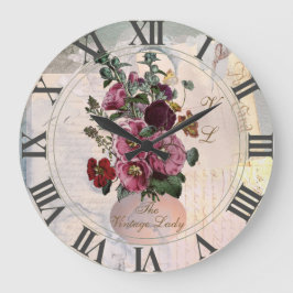 Reloj Redondo Grande La vesícula Lady Vase + Monograma