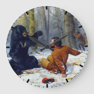 Reloj Redondo Grande La vida de un cazador Un aprieto Arthur Tait 1856
