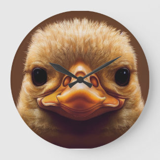 Reloj Redondo Grande La vida del pato como el pico retrato con las plum