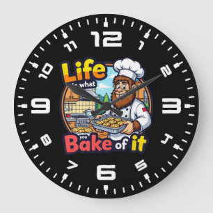 Reloj Redondo Grande La vida es lo que horneas de ella