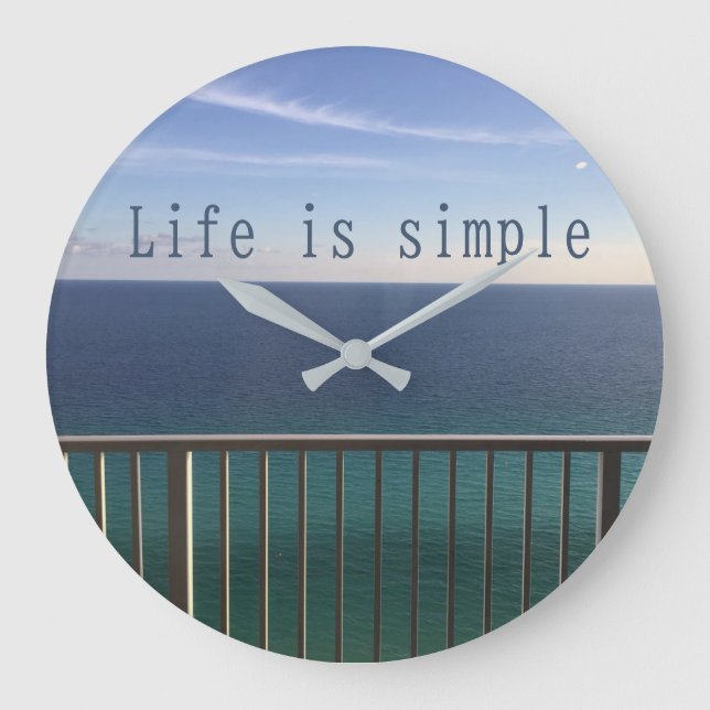 Reloj Redondo Grande La vida es simple (Anverso)