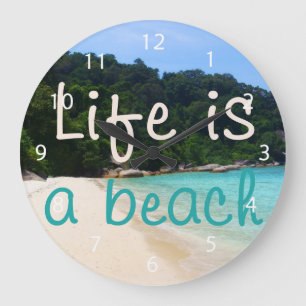 Reloj Redondo Grande La vida es una playa