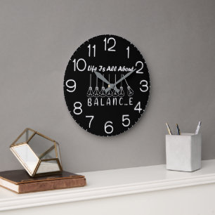 Reloj Redondo Grande La vida se trata de equilibrio inspiración motivac