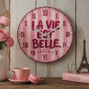 Reloj Redondo Grande La Vie Est Belle French