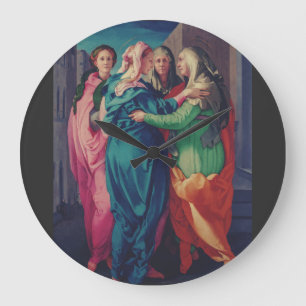 Reloj Redondo Grande La Visitación por Pontormo Arte Refinado Mannerist
