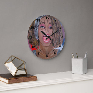 Reloj Redondo Grande La Voz Pintura de Alfred Fox