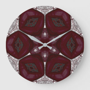 Reloj Redondo Grande Labios Flor Prem Mandal