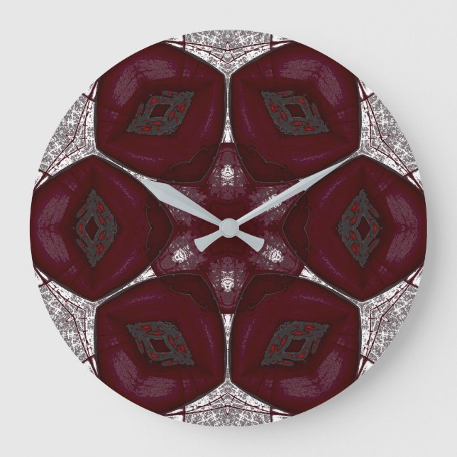 Reloj Redondo Grande Labios Flor Prem Mandal (Anverso)