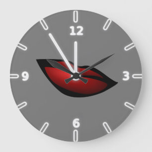 Reloj Redondo Grande Labios Rojos Femeninos y Modernos,Beso