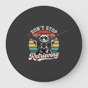 Reloj Redondo Grande Labrador No Deja de Recuperar Perro Retro