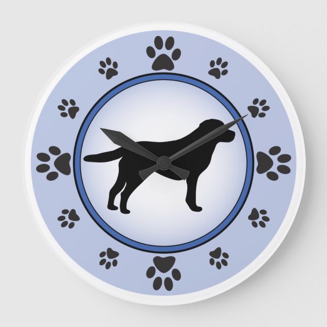Reloj Redondo Grande Labrador Recuperever Silhouette (Anverso)