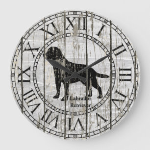 Reloj Redondo Grande Labrador Recuperever Weathered Wood