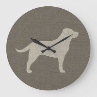 Labrador Silhouette amarillo | Estilo de línea fal