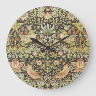 Reloj Redondo Grande Ladrones de Fresas por William Morris, Arte Antigu