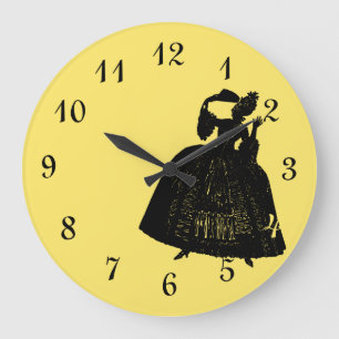 Reloj Redondo Grande Lady Silhouette del siglo XVIII